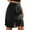 A-Black673, variant on Women Suede Fringed Mini Skirt High Waist Split Hem Studded Solid Skirt Western Club Party Wear Skirt