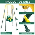 thumbnail image 4 of G TALECO GEAR 3-in-1 Toddler Swing Sets for Backyard, Comfy Baby Swing Outdoor Indoor, Kids Swing with Metal Stand, Green, 4 of 8