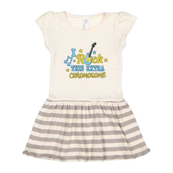 Inktastic I Rock This Extra Chromosome Down Syndrome Awareness Gift Toddler Girl Dress