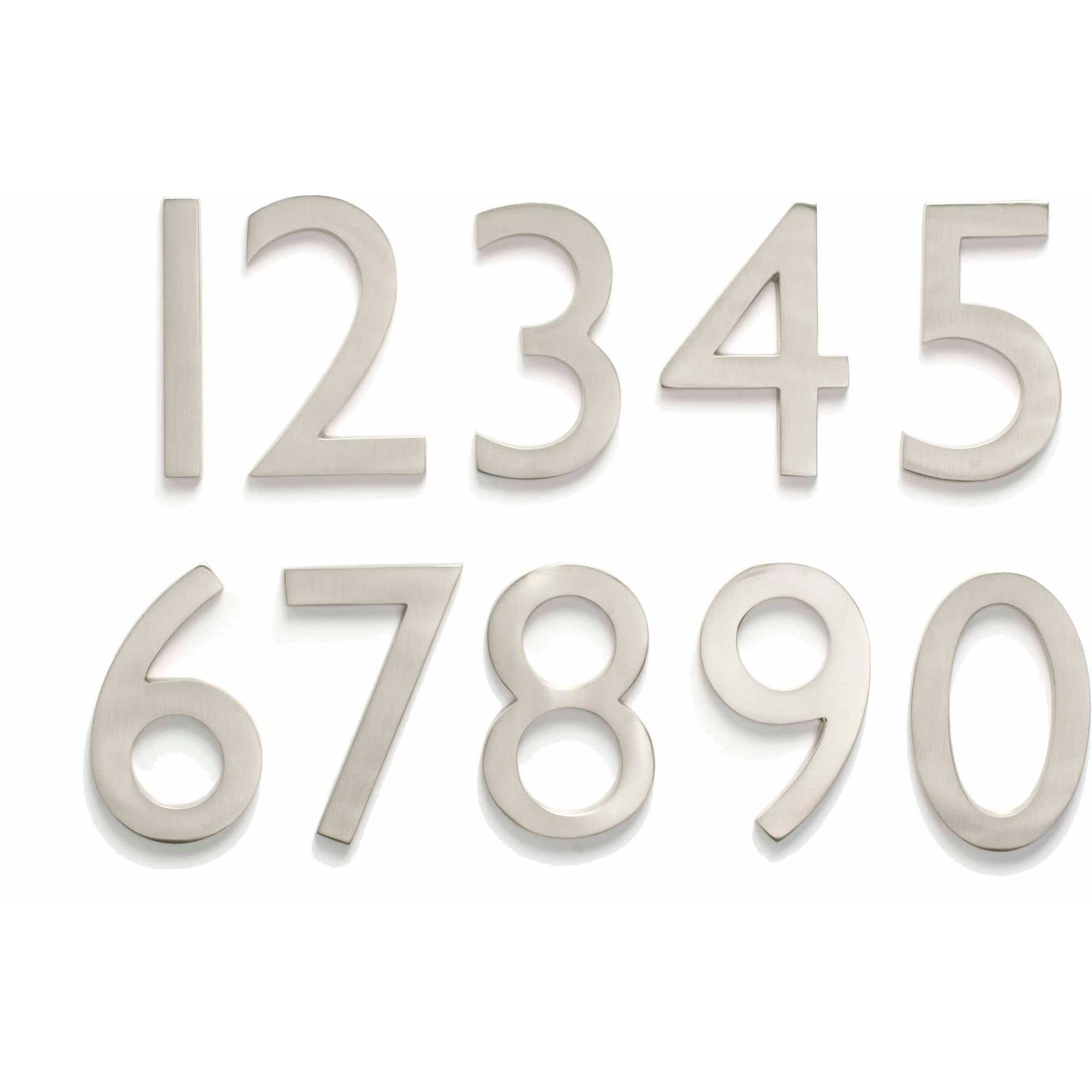 Architectural Mailboxes 3585SN-7 Solid Cast Brass 5 in. Satin Nickel Floating House Number 7