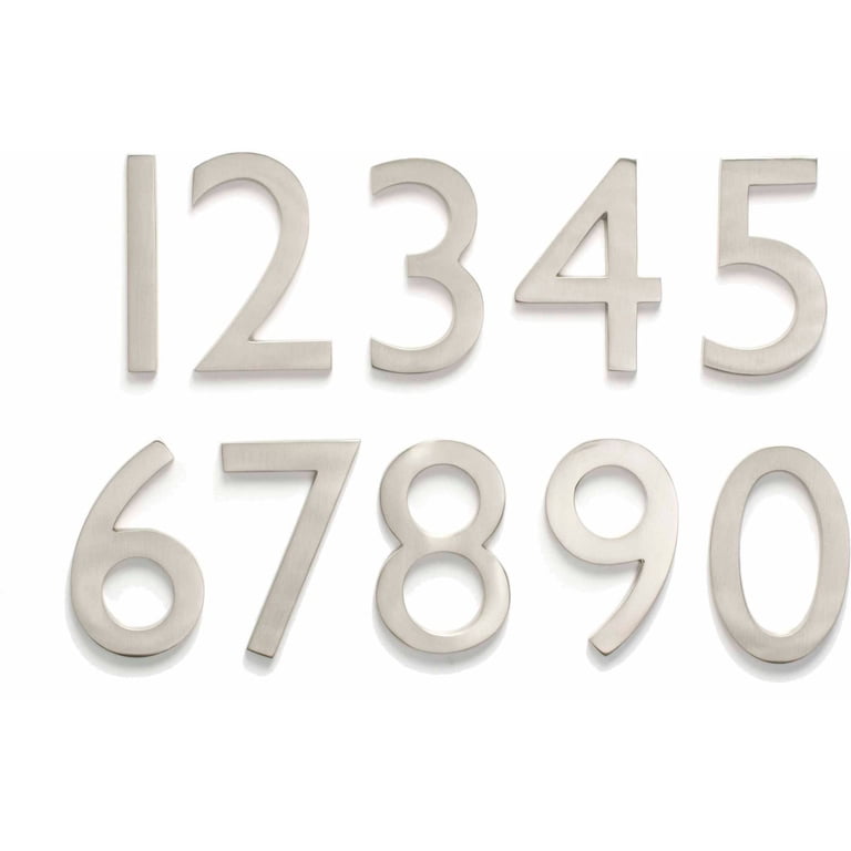 Architectural Mailboxes 3585AB-5 Solid Cast Brass House Number 5 – Antique Brass Finish, Floating Mount Style