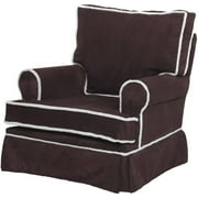 Newco International - Microfiber Square Back Glider, Chocolate