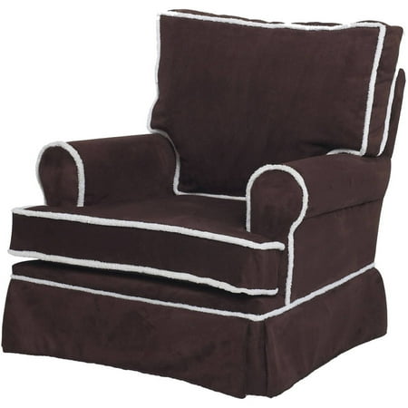 Newco International - Microfiber Square Back Glider, Chocolate