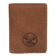 thumbnail image 4 of Marshal RFID Blocking Moose Genuine Leather Bifold Trifold Wallet for Men Gift Trifold, 4 of 7