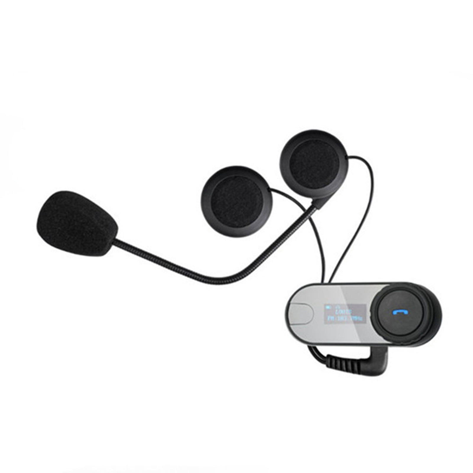 Farfi T-COMSC Interphone Headset Bluetooth-compatible 3 People Switch Intercom Headphone Head-mounted Earphone with FM for Riding Motorcycle -