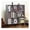 Dirty Gray, variant on SONGMY 5 Cube Mid-Century Modern Brown Wood Bookcase, 3 Tier Storage Organizer Shelf, Rustic Display Cabinet for Bedroom, Living Room, Office