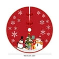 thumbnail image 3 of Horivan 1 Counts Christmas Tree Skirt 35 Inch Round PVC Mat Waterproof Holiday Decor for Living Room Bedroom Xmas Party Festive Carpet Rug with Reindeer Snowflake Print, 3 of 6