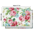 thumbnail image 5 of Pioneer Flower Floral Print Pattern Summer Placemats Table Placemats Set Of 6-Linen Kitchen Washable Placemats Table Mats 12x18 Inch Non-Slip Heat Resistant, 5 of 5