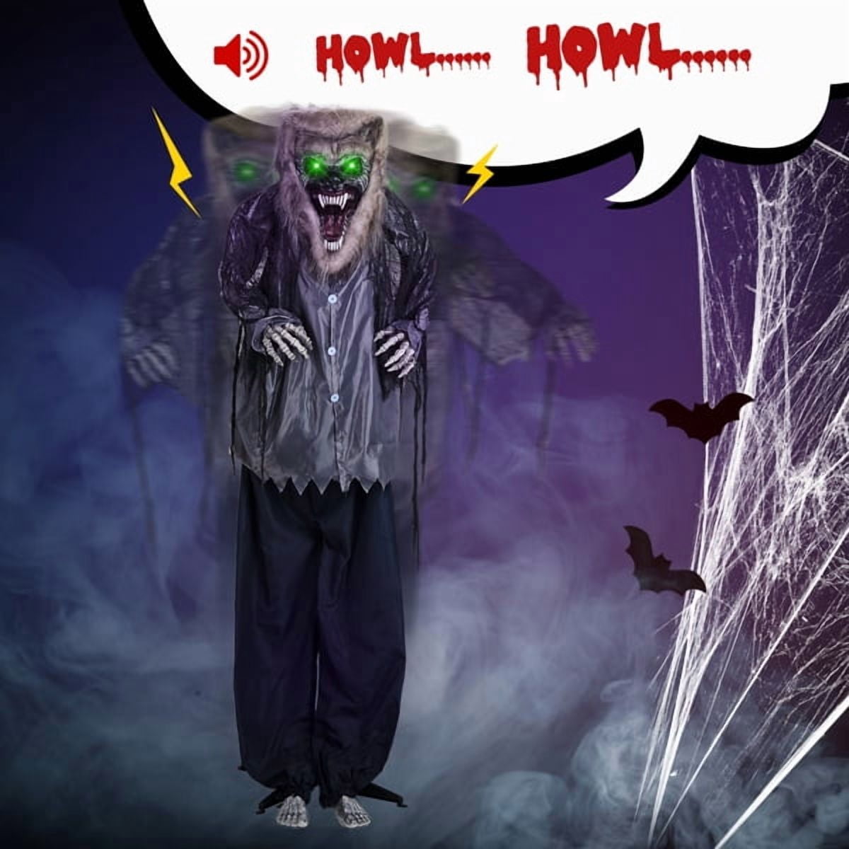 6.9FT Halloween Standing Decoration, Sensor-Activated , Waterproof Polyester for Yard/Garden