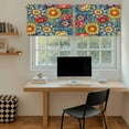 thumbnail image 5 of Boho Colorful Floral Tier Curtains 36 Inch Length, Spring Flower Botanical Sunflowers Plant Cafe Short Curtains for Bathroom Sink, Small Kitchen Curtain Light Filtering Drapes 2 Panels 27.5"Wx36"L, 5 of 8