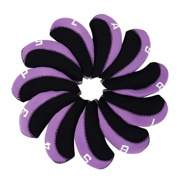 Protector de cabeza de palo de golf de neopreno impermeable 11 Uds. Perfecl Violeta