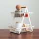 thumbnail image 4 of Estante para verduras de 2 niveles, soporte para cesta de almacenamiento de frutas y verduras, frutero de Metal, soporte desmontable para frutas y verduras Sincero Hogar, 4 of 5