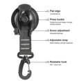 thumbnail image 5 of Suction Cup Hooks With Mountaineering Buckle Removable Vacuum Suction Hooks2pcs-black, 5 of 5