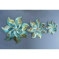 thumbnail image 2 of 23.25" X 2" X 23.25" Turquoise Copper and Bronze Metal Medium Flower Wall Decor, 2 of 3
