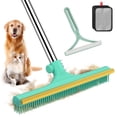 thumbnail image 2 of Carpet Rake for Pet Hair Removal - 60" Adjustable Long Handle Carpet Rake, 3 in 1 Reusable Pet Hair Removal Tool Kit, Cat Dog Fur Rakes Scraper Carpet Broom for Carpets, Rugs, Mats, 2 of 9