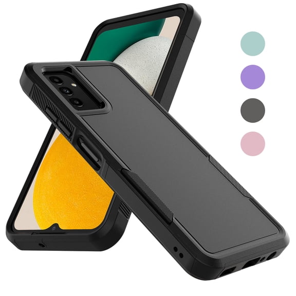For Samsung Galaxy A13 4G Case ,Sturdy Phone Case for Galaxy 13 5G 6.5 inch ,Takfox Shockproof Protection Heavy Duty Armor Hard Plastic & Rubber Rugged Bumper 2-in-1 Case Cover ( Black )