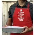 thumbnail image 4 of ThisWear Keep Calm and Bake On Funny Apron for Kitchen Baker Baking Two Pocket Apron for Women and Men Red, 4 of 7