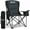 Black, variant on Oversized Folding Camping Chair - 450lbs Support with Padded Cushion Cooler Pockets - Heavy Duty Collapsible Chairs for Sports Garden Beach Fishing Black
