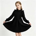 thumbnail image 2 of XYAIYT Girls Knitted Dresses Elegant Casual Long Sleeve Sweater Dress Children Girl Trendy Cute Fall Winter Wear, 2 of 6