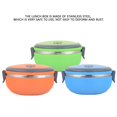 thumbnail image 2 of Boîte à Lunch en Acier Inoxydable Travail Bureau École Randonnée Nourriture Petit-Déjeuner Conteneur Thermique Isolé Réutilisable Lavable Enfants Adultes Orange, 2 of 5