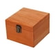 thumbnail image 4 of Caja de almacenamiento de madera, contenedor portátil para tesoros y regalos, cierre frontal, recuerdo marrón 14x14x10cm, 4 of 9