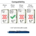 thumbnail image 2 of Dockem Card Case for iPhone 14 Pro with Built-in Metal Plate for Magnetic Mounting & 2 Pockets: Exec M2 (Navy), 2 of 10
