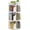 3 Tier, 37.8" H White, variant on 2 Tier Rotating Bookshelf Tower, Spinning Bookcase Lazy Susan, Revolving 360 Book Shelf Storage Round Carousel, Vertical Rotate Turning Spiral Corner Organizer, White
