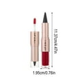 thumbnail image 3 of 2 in 1 Dual-Ended Lip Liner Lipstick & Gloss Kit, Nude Peach Juicy Lip Mirror Effect, Velvet Matte Lip Liner Smooth Buildable Glass Quick Fuller Lip Plumping Set for Women, 3 of 6
