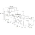 thumbnail image 6 of 4-in-1 Convertible Futon Pull Out Sofa Bed, Modern Single Sleeper Couch Bed with 2 Pillows for Home Living Room Dorms, Grey, 6 of 7