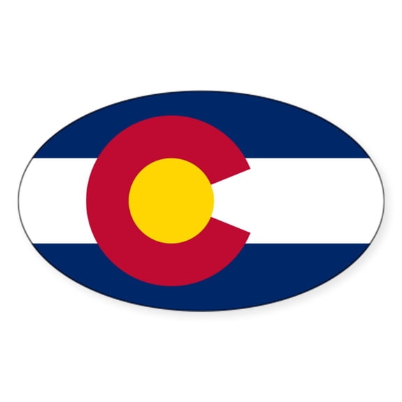CafePress - Colorado Flag - Sticker (Oval)