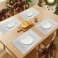 thumbnail image 3 of Unique Bargains 6Pcs Plastic Placemats Table Mats Silver 17.7" x 11.8", 3 of 6