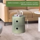 thumbnail image 3 of BURN Mesita de Noche de Dos Niveles con Función de Almacenamiento, Buró para Recamara, Equipada con un Mini Mesa Redondo con Puerta Corredera, Mesa Auxiliar de Estilo Moderno (Verde-A), 3 of 15