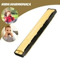 thumbnail image 4 of OUNONA 24 Holes Portable Metal Harmonica Golden Color Musical Instrument for Beginner and Adult Use, 4 of 7