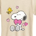 thumbnail image 3 of Peanuts - Snoopy and Woodstock Hearts Women's Short Sleeve Graphic T-Shirt, 3 of 6