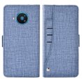 thumbnail image 4 of Leather Book Wallet Case Cover for Nokia 8.3, Real Leather Design with Card Slot, Magnetic Closure and Built in Stand - Blue, 4 of 5