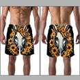 thumbnail image 3 of luoweisi Men's Beach Shorts Quick Dry Swim Trunks with Mesh Lining Sunflower Unicorn S, 3 of 5