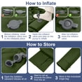 thumbnail image 6 of Sleeping Pad for Camping, Ultralight Self Inflatable Sleeping Pad with Built-in Pump & Pillow, Compact Inflatable Portable Air Mattress for Tent, Backpacking, Hiking, Car Traveling, Beach, Green, 6 of 7