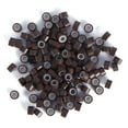 thumbnail image 2 of 1000 PCS Nano Rings Silicone, Lined 3mm Micro Rings Silicone Hair Extension Beads Micro Beads for Hair Extensions (Medium Brown), 2 of 3