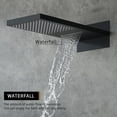 thumbnail image 3 of Boyel Living 22 inch Rain Shower System Wall Mounted Dual-Function with Hand Shower锛孧atte Black, 3 of 9