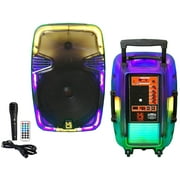 MR DJ PL15FLAME 15 Portable Translucent Bluetooth Speaker + Speaker Stand