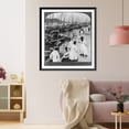 thumbnail image 3 of Historic Framed Print, Sea-going native junks along the wharf at Chemulpo, looking N.W. over harbor, Korea, 17-7/8" x 21-7/8", 3 of 9