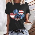 thumbnail image 3 of Blusas de Manga Corta para las Mujeres Divertido Impreso Cuello Redondo Tee, Vintage Humor Gráfico Blusas de Primavera para las Mujeres, 3 of 4