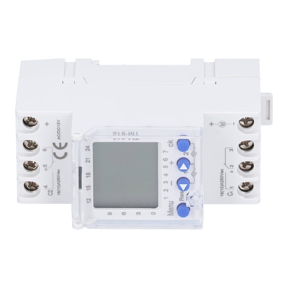 Intelligent Switching Timer, Time Control Switch Electronic Counter Programmable DC12V 2 Output With LCD Display For Festive Neon Lamp Decoration