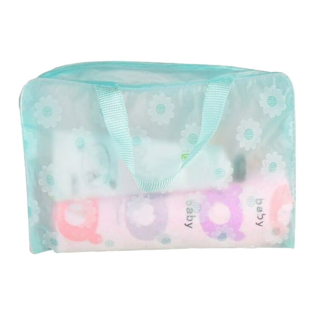 Large Capacity Travel Cosmetic Bag for Women Thickened Floral Transparent Toiletry Organizer Portable Bath Storage Pouch