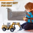 thumbnail image 4 of 4-Channel Remote Control Excavator, 360° Rotation & Digging Arm, Construction Vehicle Toy with Lights, STEM Educational Gift, 4 of 8