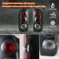 thumbnail image 5 of Tail Lights Black Smoke Lens for 1998-2004 Nissan Frontier Rear Brake Lamps Pair L+R, 5 of 9