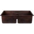thumbnail image 2 of Premier Copper Products K50db33199-Sd5 33" Double Basin Hammered Copper Kitchen - Copper, 2 of 5