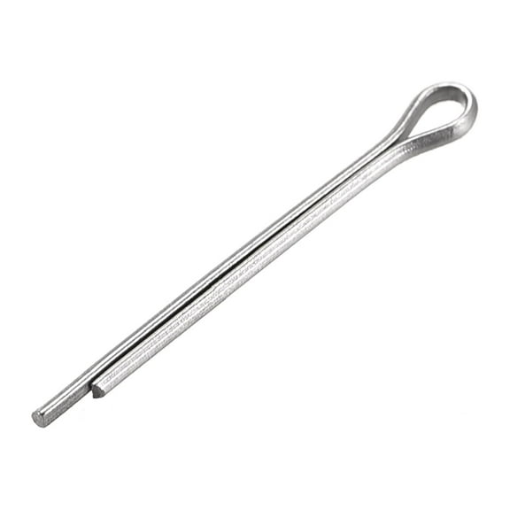 Split Cotter Pin -1mm x 12mm 304 Stainless Steel 2-Prongs Silver Tone 60Pcs