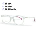 thumbnail image 2 of Children Optical Glasses Frame Oval Size 46 Adjustable Ear Lock Flexible TR90 Eyeglasses 6-10Y, 2 of 5