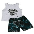 thumbnail image 1 of 1-5T Kids Boy Summer Beach Clothes Tops Tee+Short Outfits, 1 of 5
